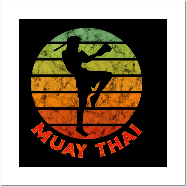 Muay Thai Fighter Kickboxing Boxer Thailand Wall Art by VintCam